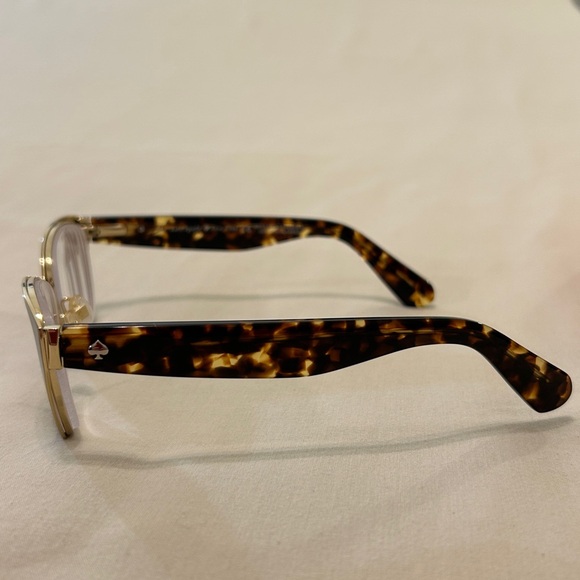 Kate Spade Black & Gold Metal Cat-eye Glasses and Hard Cover Case - Picture 4 of 9